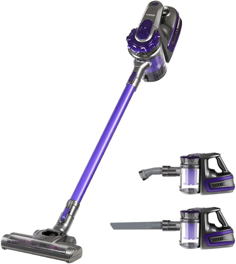 Devanti Cordless Vacuum Cleaner, Stick Vacuum Handheld Hand Held Vacuums Handstick Strong Suction 2-Speed Car 150W Compact Dustbuster Sweeper Dust Buster Portable for Home Stairs, Purple image number 1