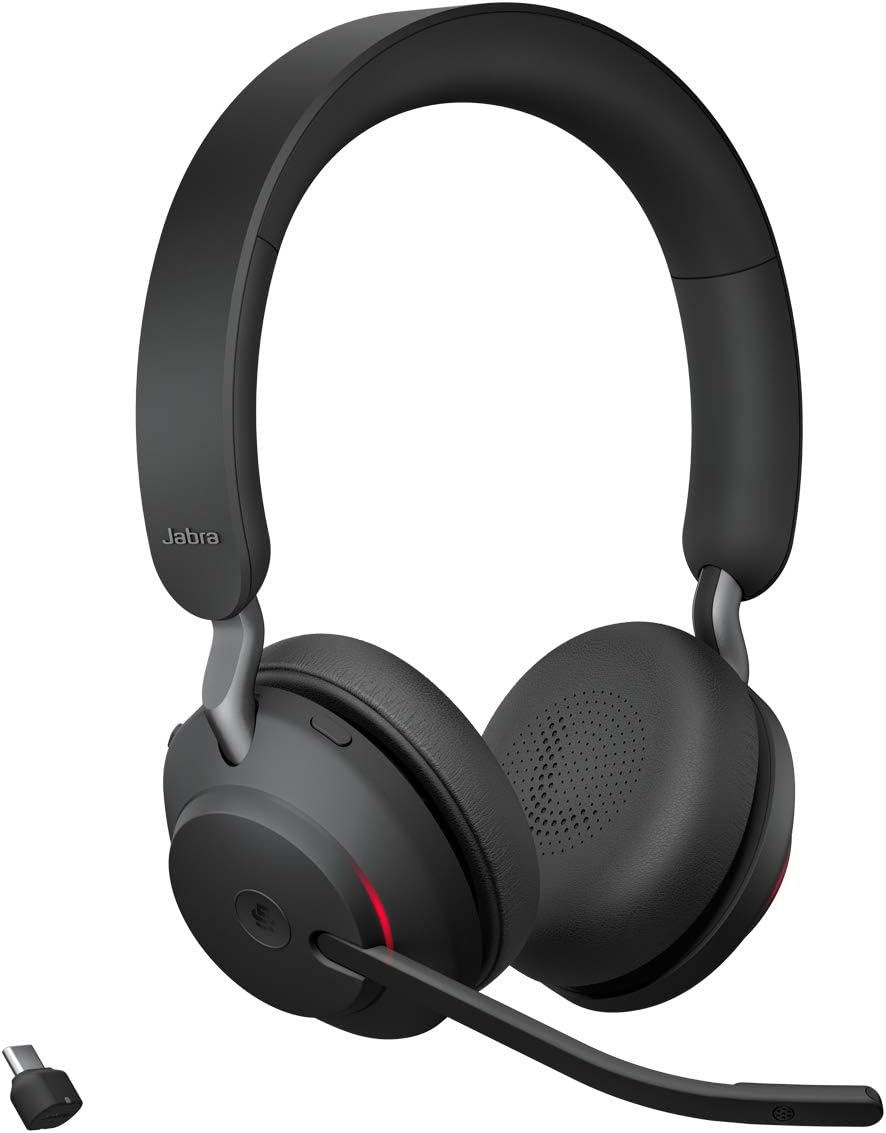 Jabra Evolve2 65 Wireless PC Headset &ndash; Noise Cancelling Microsoft Teams Certified Stereo Headphones with Long-Lasting Battery &ndash; USB-C Bluetooth Adapter &ndash; Black image number 3