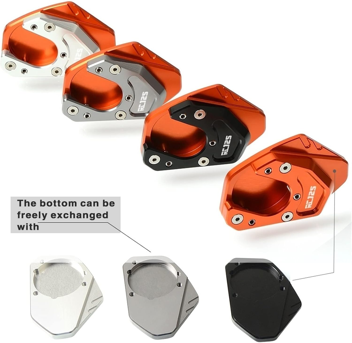 Motorbike Side Kickstand Pad for RC 125 2014 2015 2016 2017 2018 Motorcycle Accessories Stand Side Stand Extend Kickstand Footrest (Color : 12, Size : RC125) image number 3