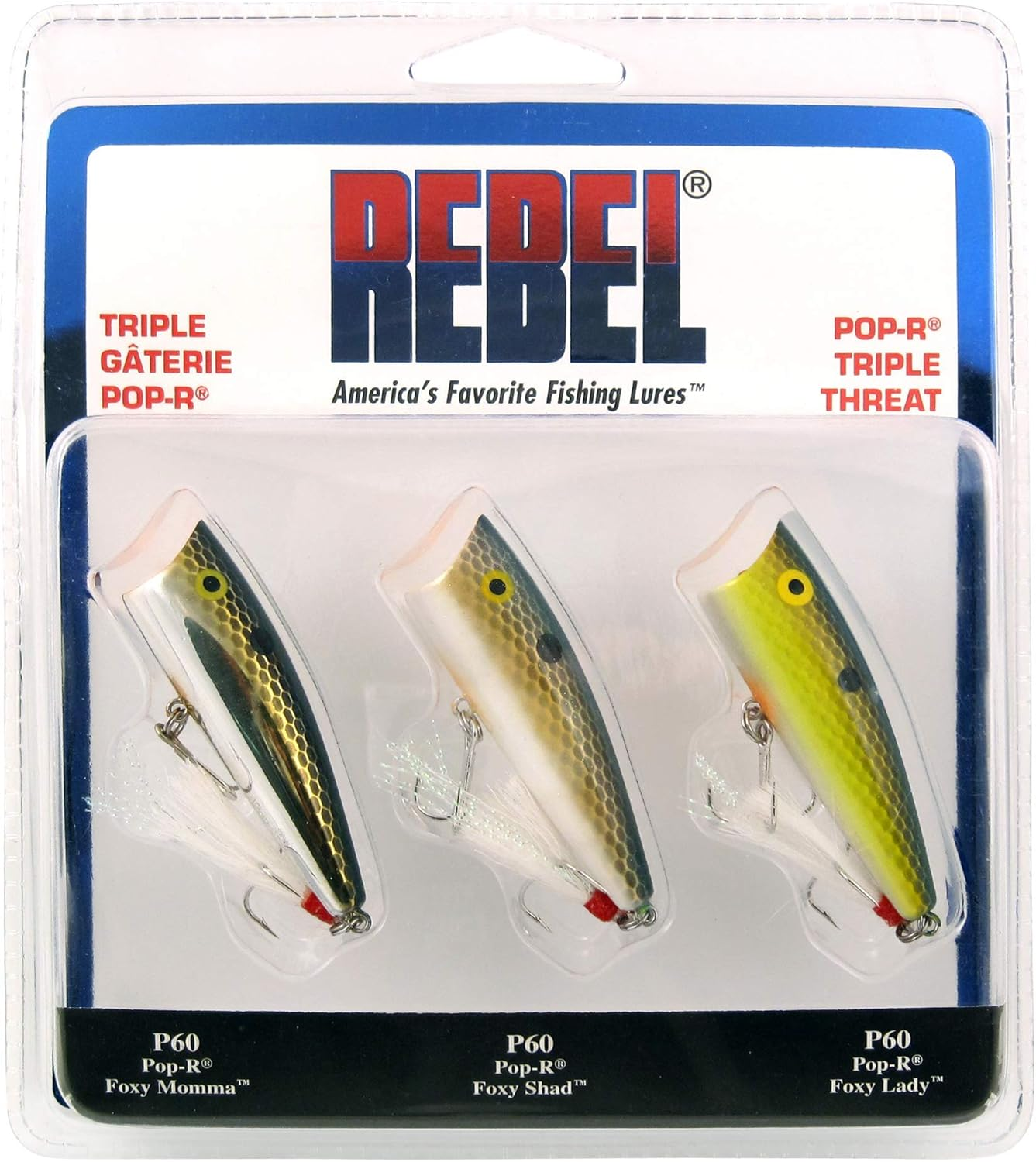 Rebel Lures Pop-R Topwater Popper Fishing Lure