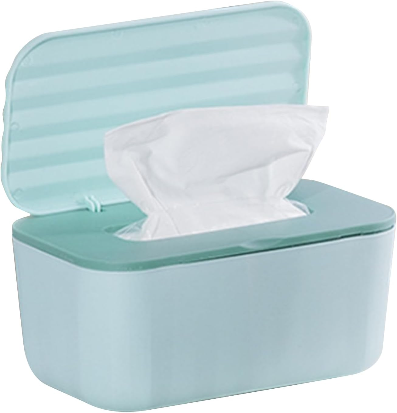 Wipes Box - Tissue Refillable Case for Desk - Sealable Multifunctional Dustproof Wipes Dispenser for Nursery Car Makeup Kitchen Toilet Diaper Travel Bathroom Table