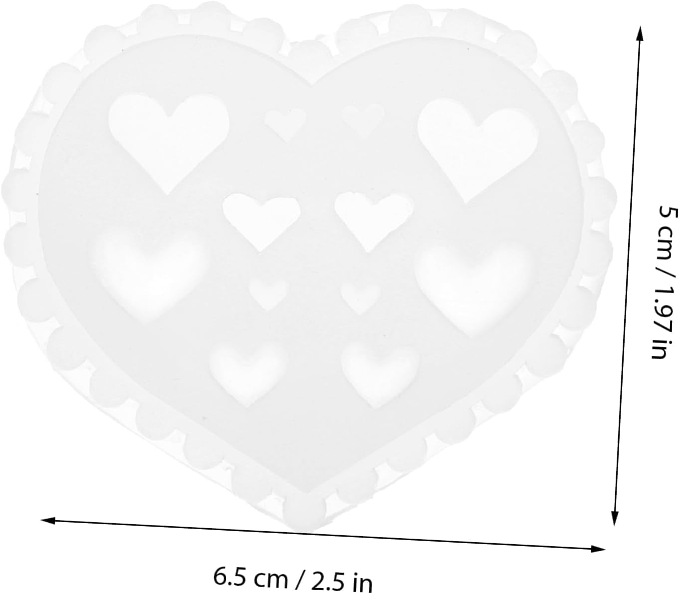 COMPUKAS Unique Design Nail Art Molds Silicone Nail Molds Heart Mould Petals Making Tool image number 6