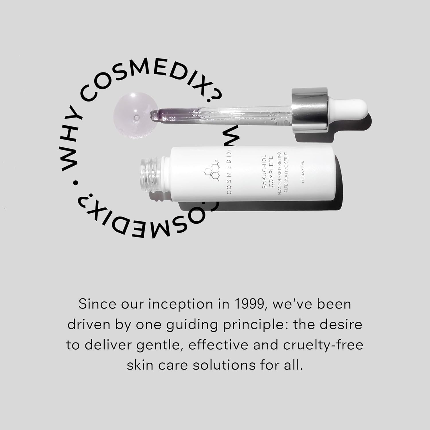 COSMEDIX Bakuchiol Complete Plant-Based Retinol Alternative Serum, Improves Appearance of Fine Lines and Wrinkles, Lightweight and Conditioning, Botanical Retinol Alternative, Cruelty Free image number 6