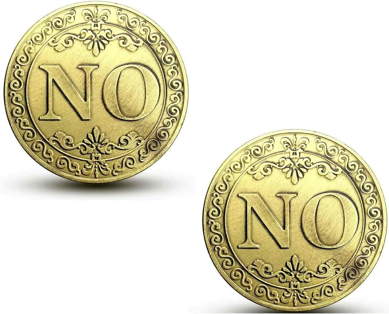 Never Lose! (4 PCS) Yes No Coins Flipping Challenge Coin, Souvenir Commemorative Coins Collection, Double-Yes / Double-No / Normal YES or NO image number 5