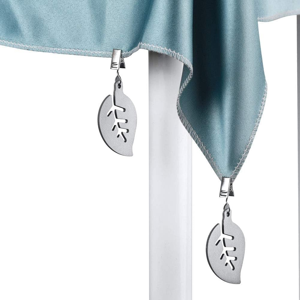 8Pcs Tablecloth Weights Pendant Stainless Steel Tablecloth Clip Leaves Shaped Metal for Dinner Table Family Dining Table Decoration image number 4