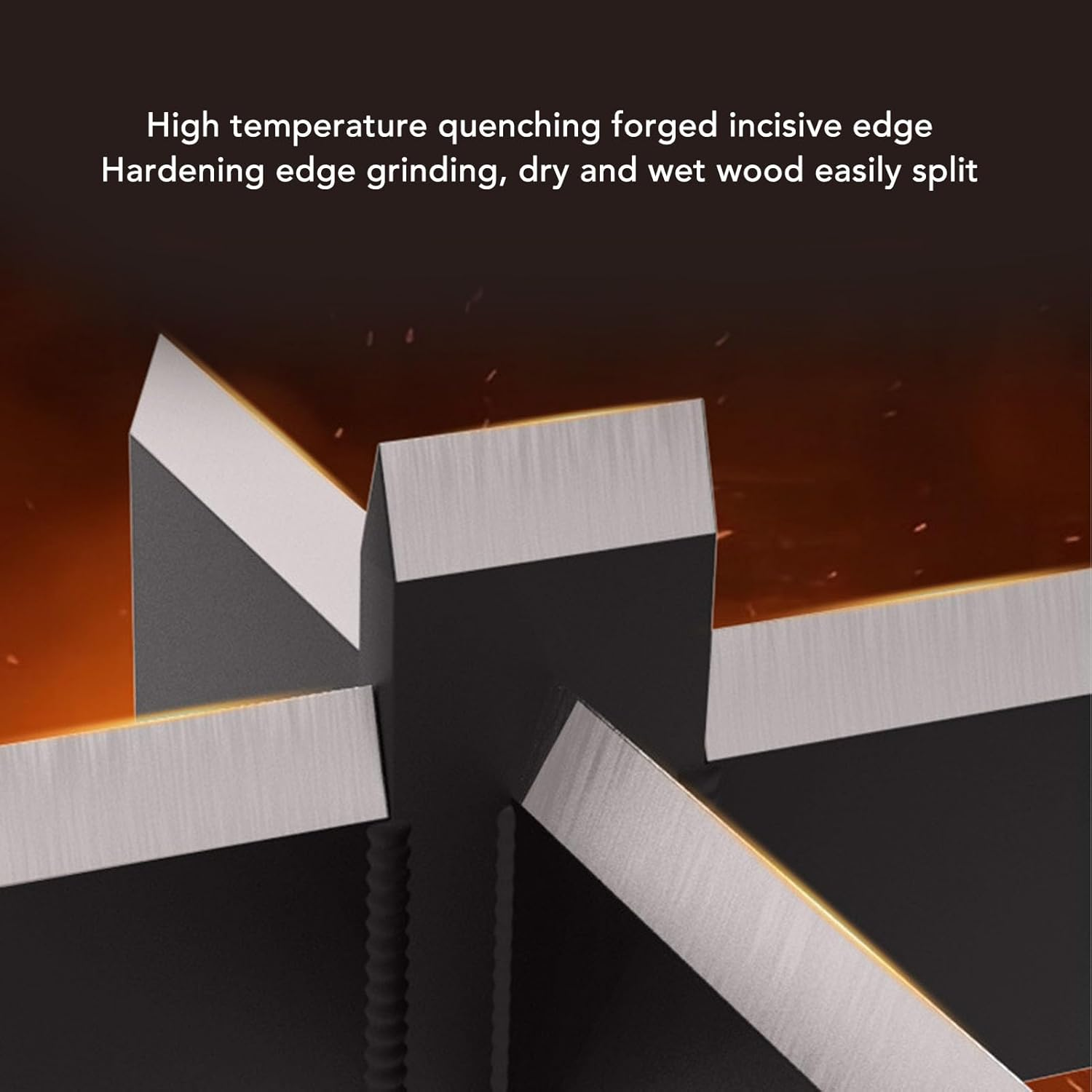 Manual Wood Splitter, Carbon Steel Log Splitter, Portable Kindling Splitter, Saving Time and Effort, High Safety at Workplace, Stable And image number 4