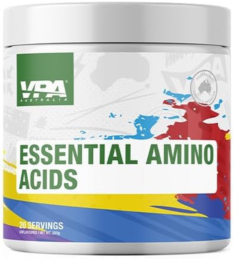 VPA Australia Essential Amino Acids (Eaas) - Natural Unflavoured, Premium Quality, 200G (20 Servings)