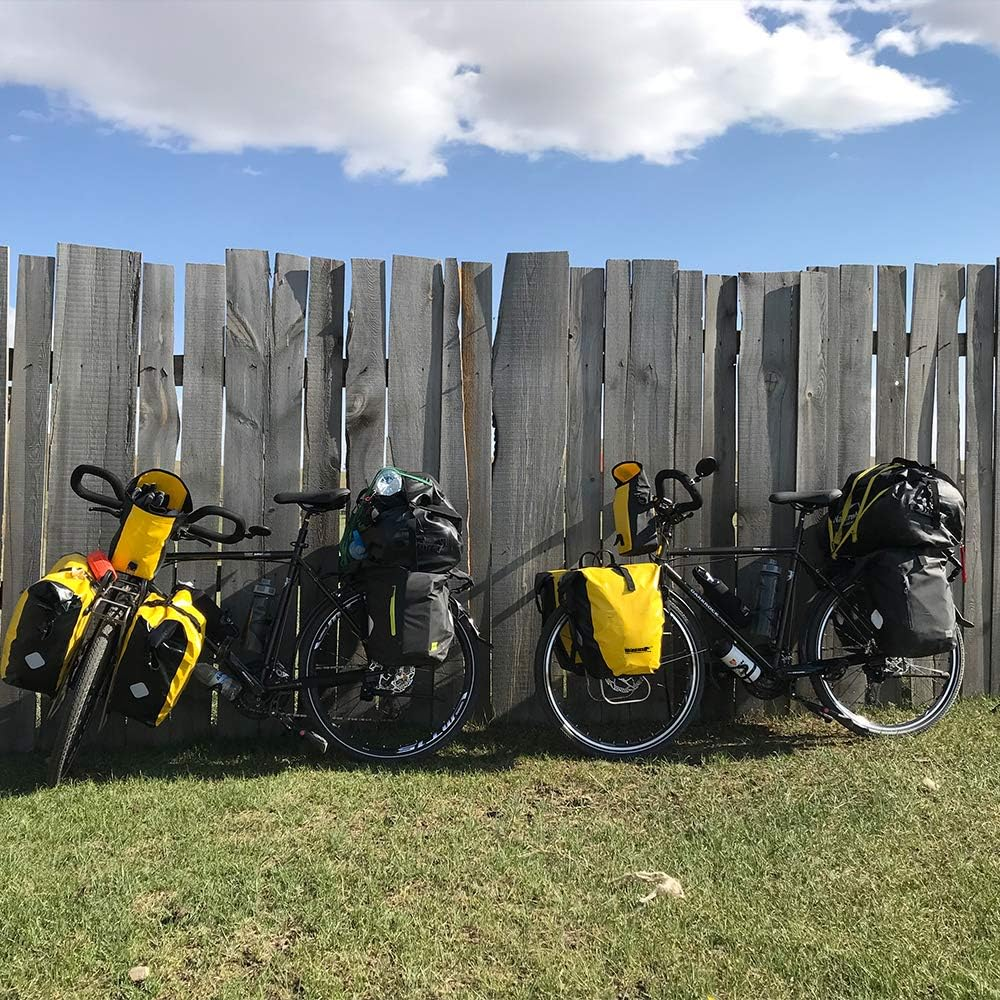 Rhinowalk Bike Bag Waterproof Bike Pannier Bag,(For Bicycle Cargo Rack Saddle Bag Shoulder Bag Laptop Pannier Rack Bicycle Bag Professional Cycling Accessories)-Black image number 5