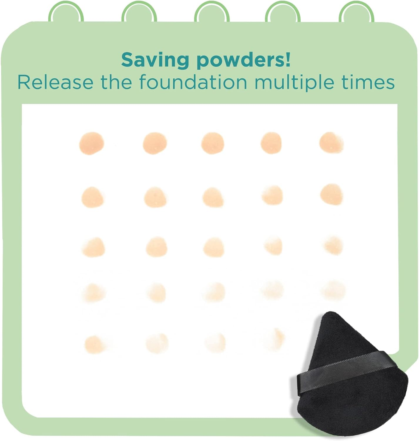 Geeric 14 Pieces Face Soft Triangle Wedge Shape Makeup Puff for Loose Powder, Body Powder, Foundation Blending Sponges Set, Beauty Blender Makeup Tools - Black image number 2