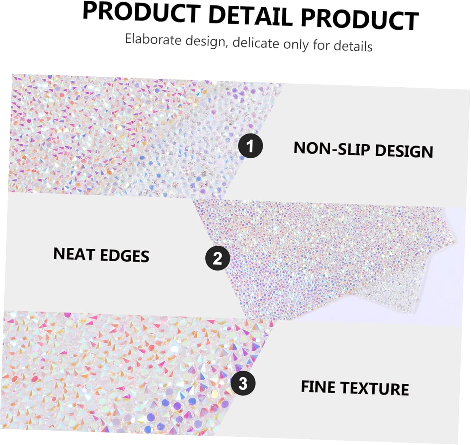 Baluue Diamond Nail Art Mat Shiny Glitter Cushion for Manicure Versatile Nail Art Desktop Pad for Beginners Professionals Decorative Hand Pad image number 6