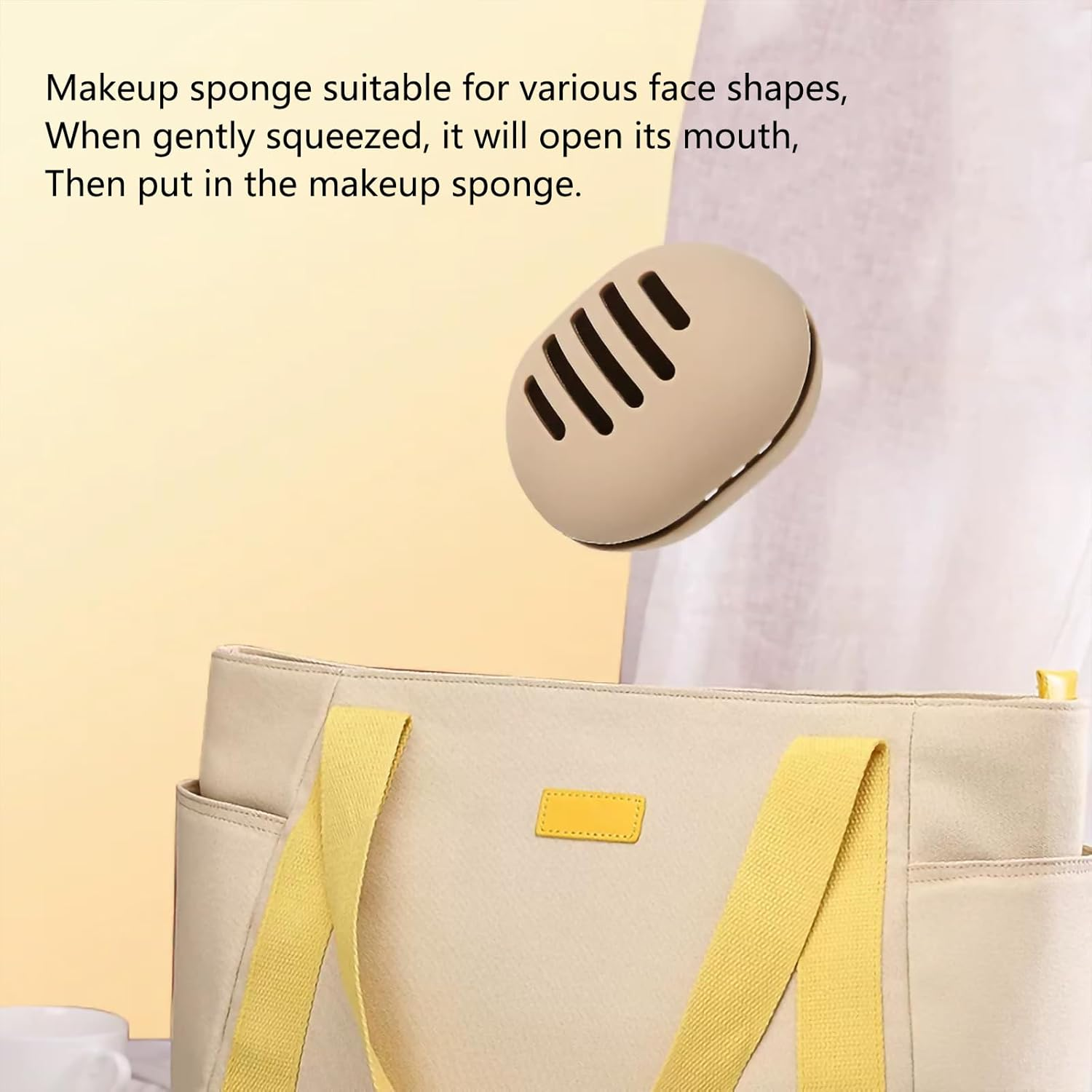 Travel Makeup Brush Holder with Makeup Sponge Holder, Magnetic Anti-Fall Out Silicone Portable Cosmetic Face Brushes Case, Soft Sleek Design for Face Brushes and Tools image number 1