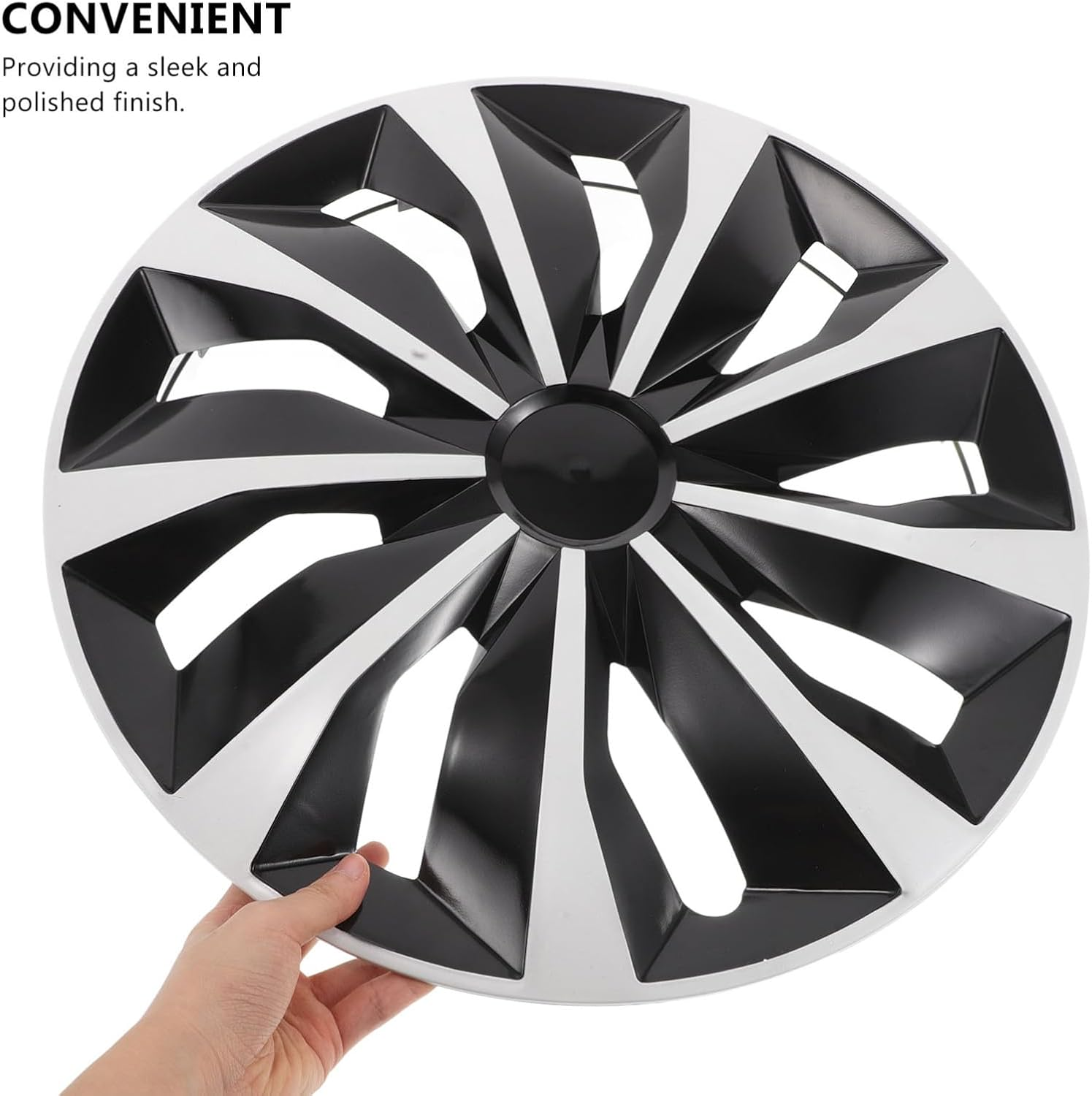 MUCKLILY Universal 15-Inch Car Wheel Hubcap Cover Set Sturdy Plastic Tire Covers for Vehicles Effective Protection for Cars and Suvs image number 6