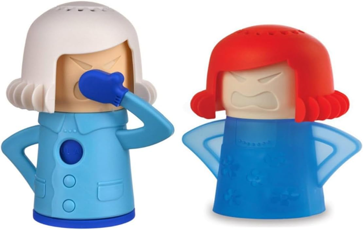 AIMALL 2PCS Angry Mom Microwave Cleaner, Cool Refrigerator Freshener, Creative Kitchen Gadget, Odor Eliminator, Effortless Cleaning Tool, 5.5 Inch Height, Non-Toxic image number 3