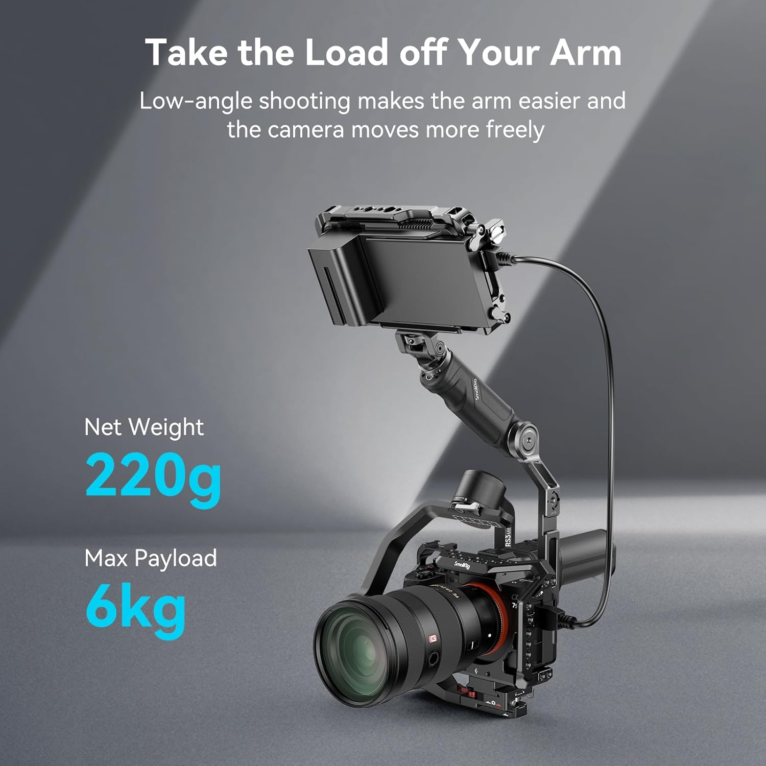 Smallrig RS 3 Mini Adjustable Handle Sling Handgrip for DJI RS 3 Mini Gimbal Handheld Stabilizer, with NATO Clamp and Cold Shoe Mount - 4197 image number 6