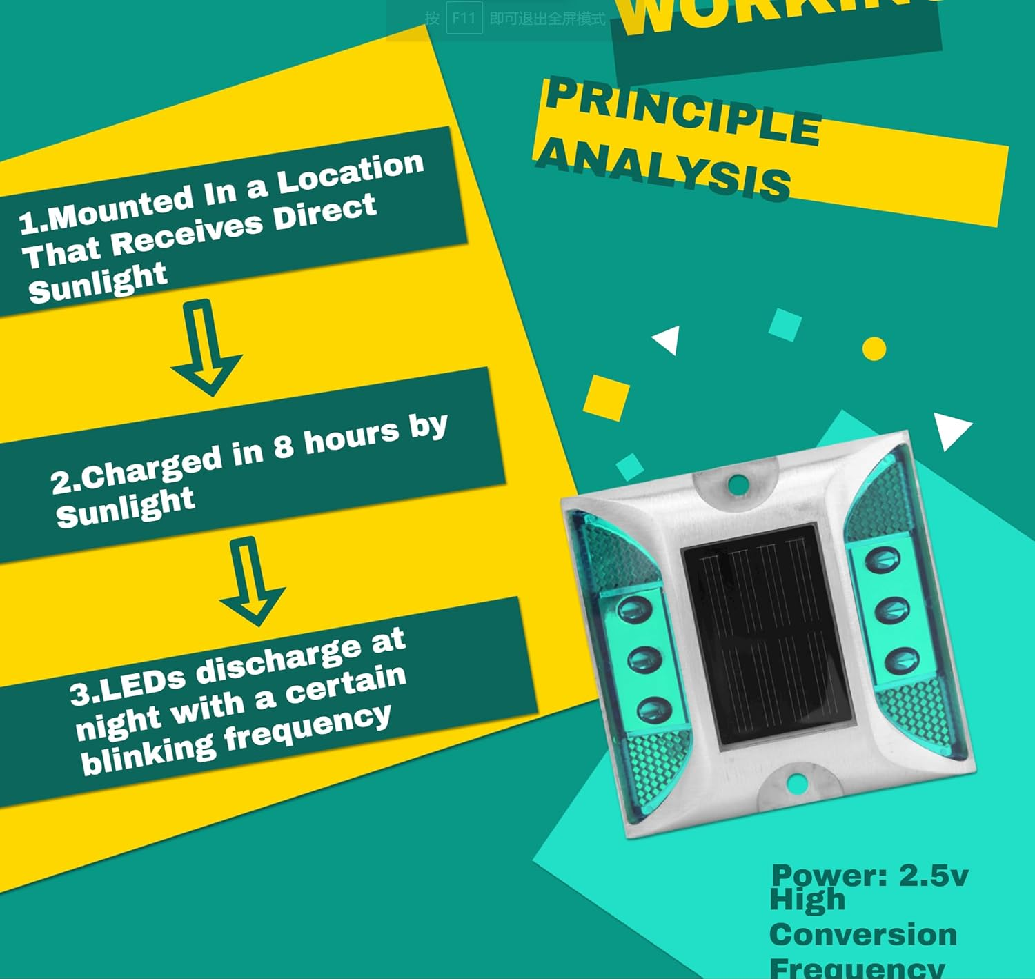 LED Solar Power Ground Marker Lights Waterproof Outdoor Driveway Road Highway Spike Lamp image number 5