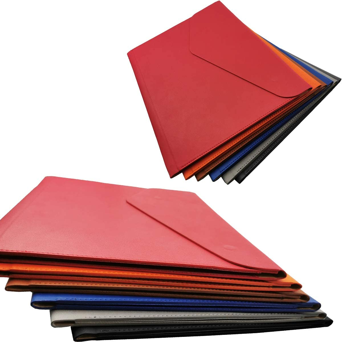 Enyuwlcm PU Leather A4 File Folder Document Holder Waterproof Portfolio Envelope Folder Case with Invisible Magnetic Closure Black - Brown image number 5