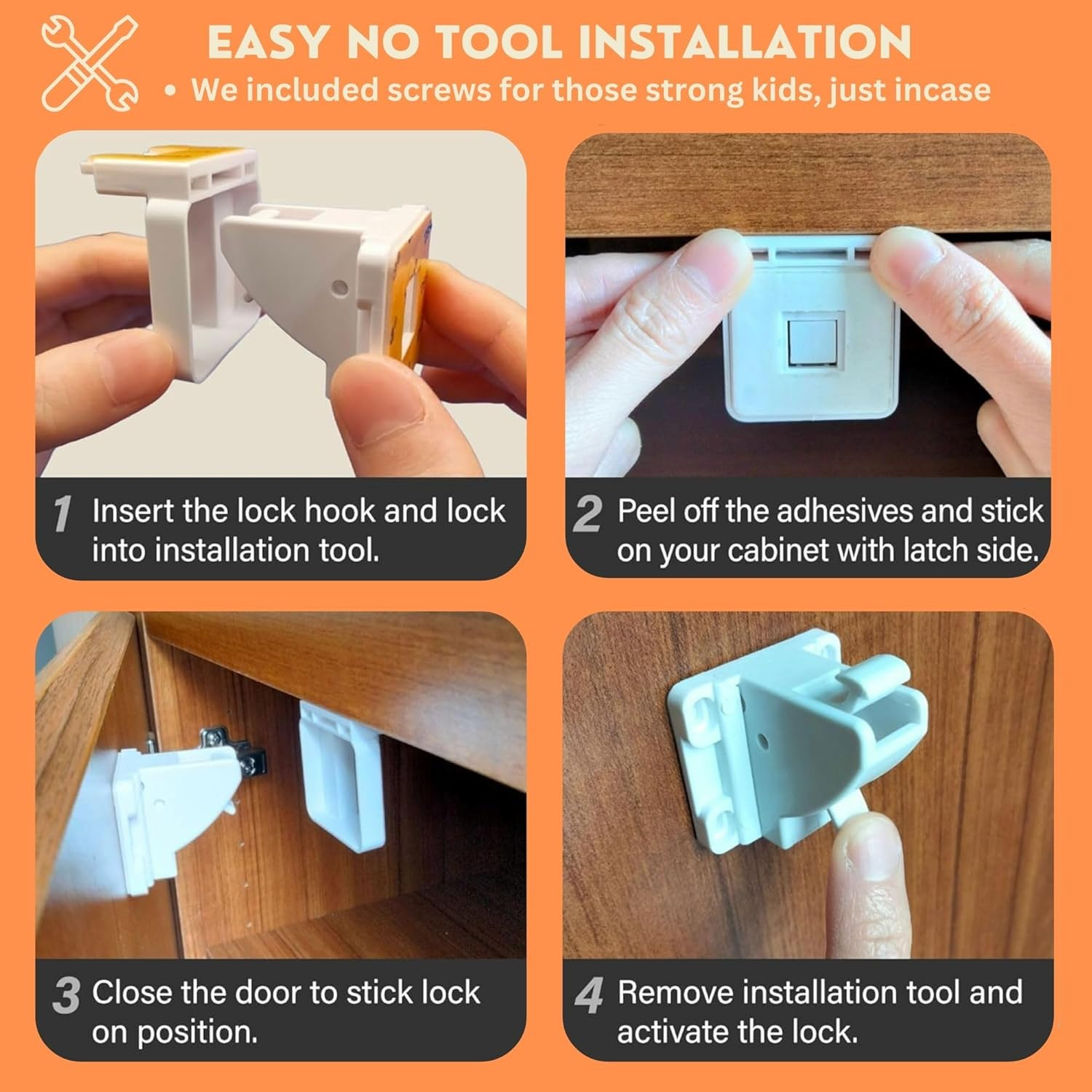 Baby Proofing Kit 67Pcs All in One Includes Magnetic Cabinet Locks for Baby Proofing, Corner Bumper Protectors, Child Safety Strap Locks, Power Point Outlet Covers, Finger Pinch Guards & Bath Toys image number 6