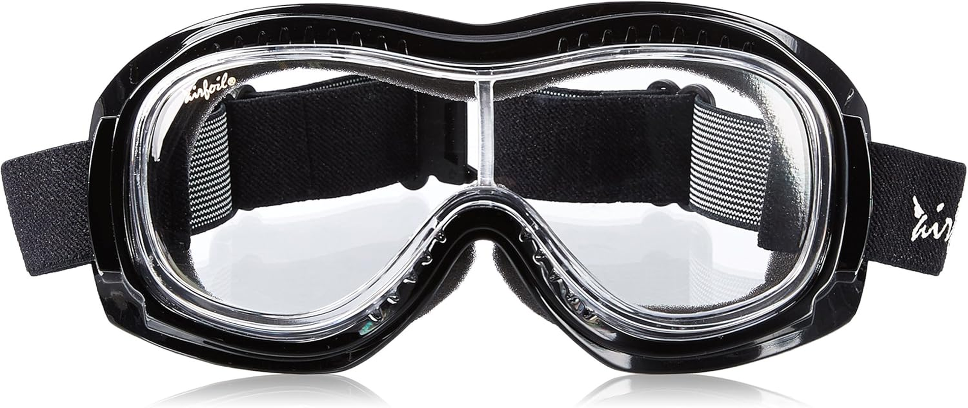Pacific Coast Airfoil Padded 'Fit over Glasses' Riding Goggles (Black Frame/Clear Lens)