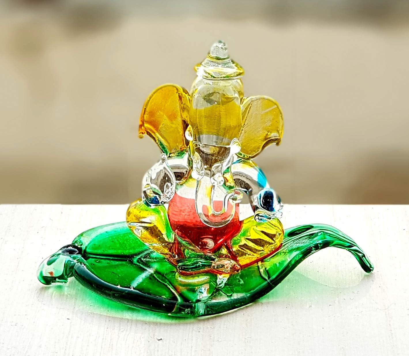 Stonkraft Esplanade Ganesha Ganesh Murti Idol Statue Sculpture (2.5") - Car Dashboard Idols | Crystal Glass image number 4