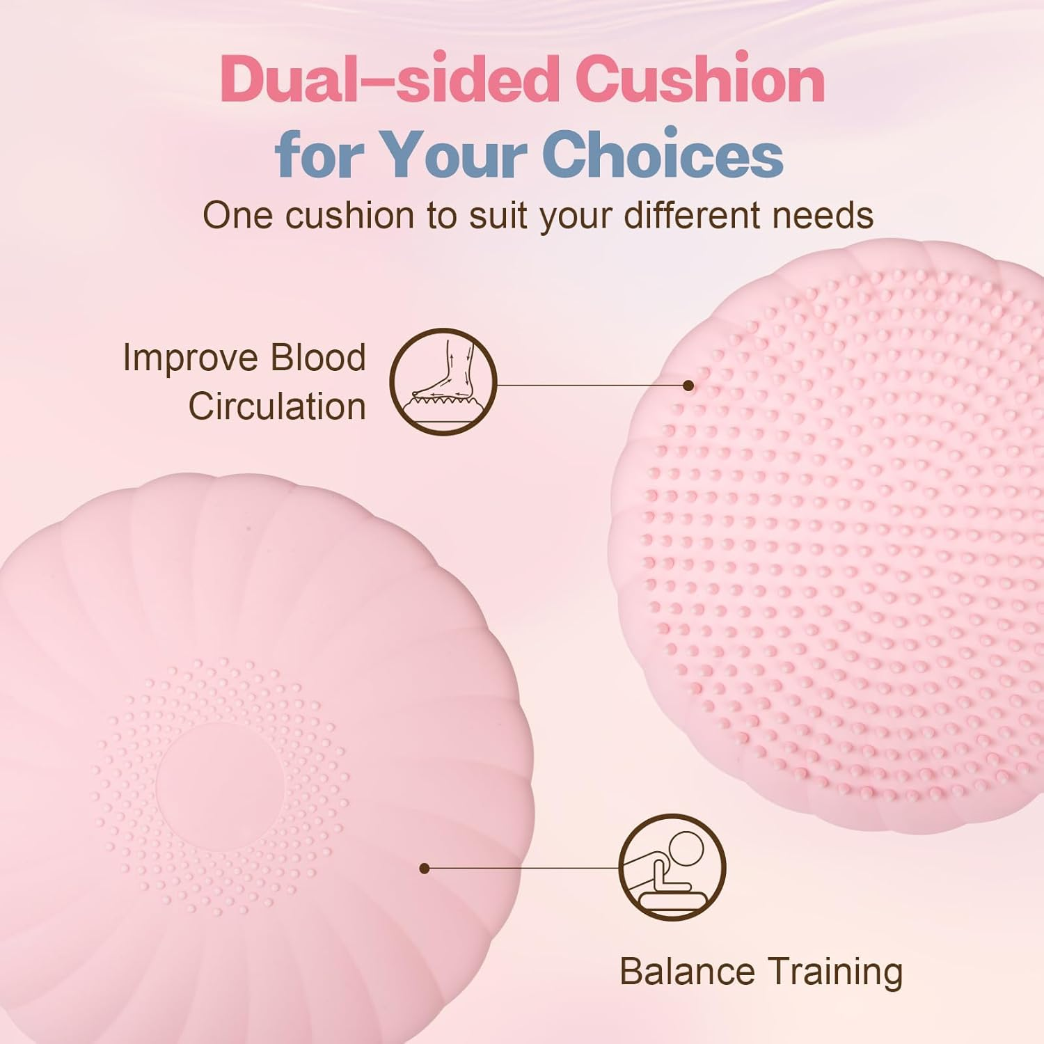 Wobble Cushion, Extra Thick Wiggle Seat for Sensory Kids, Non-Slip Balance Disc with Inflation Pump for Adults Core Strength, Posture Improvement & Physical Therapy (13.5In/34Cm) image number 3