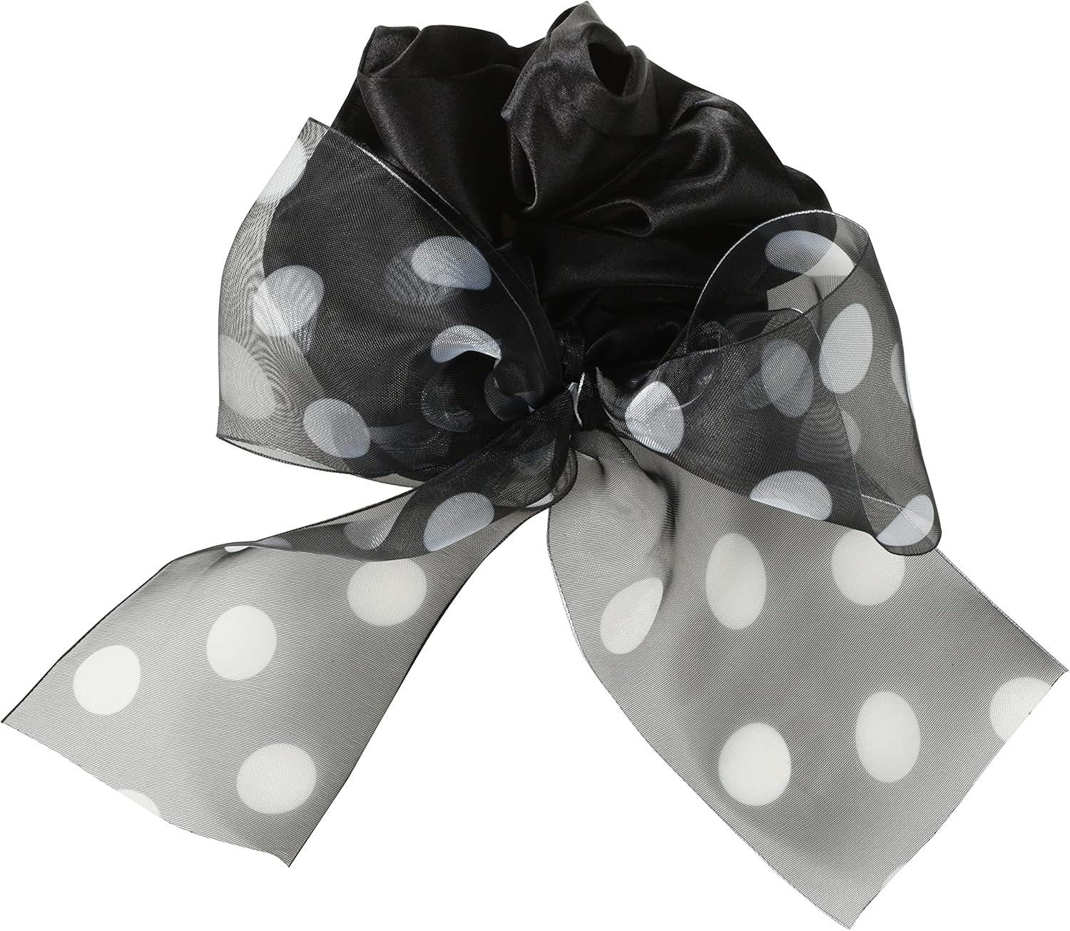 Laura Hair Accessories Arena Ribbon Scrunchie (2 Color) Girls&rsquo; Scrunchie Diameter: 5.1 Inches (13 Cm), Ribbon Height: 5.5 Inches (14 Cm), Ribbon Width: 6.7 Inches (17 Cm)