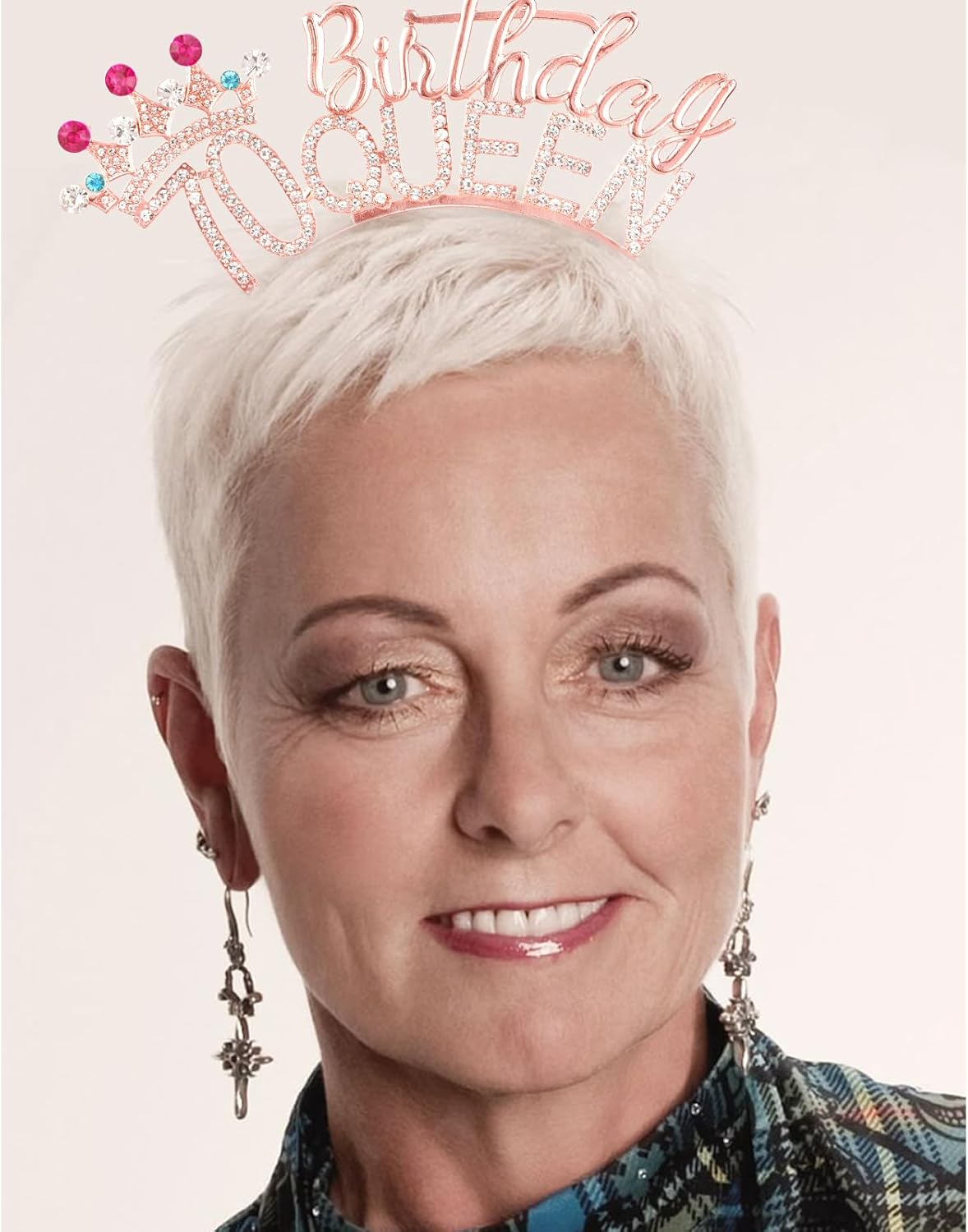 VELSCRUN 30Th 40Th 50Th 60Th 70Th 80Th 90Th Birthday Decorations for Women Birthday Queen Headband Birthday Tiaras Crowns for Women Fabulous Birthday Sash Mom Birthday Present Party Hair Accessories - 30Th Gold image number 2