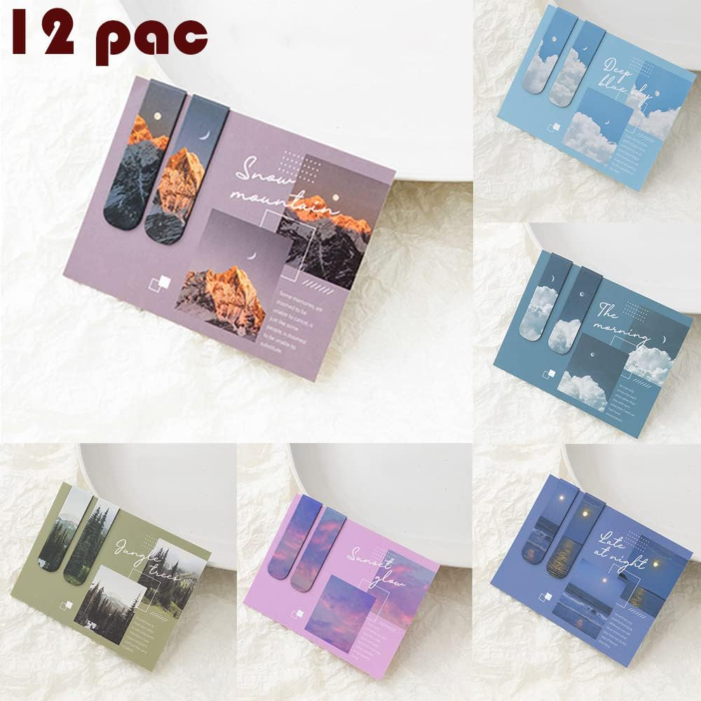 Heatunk Colorful Magnetic Bookmarks - 12 Pieces: Fun and Functional Page Markers for Students and Teachers image number 6