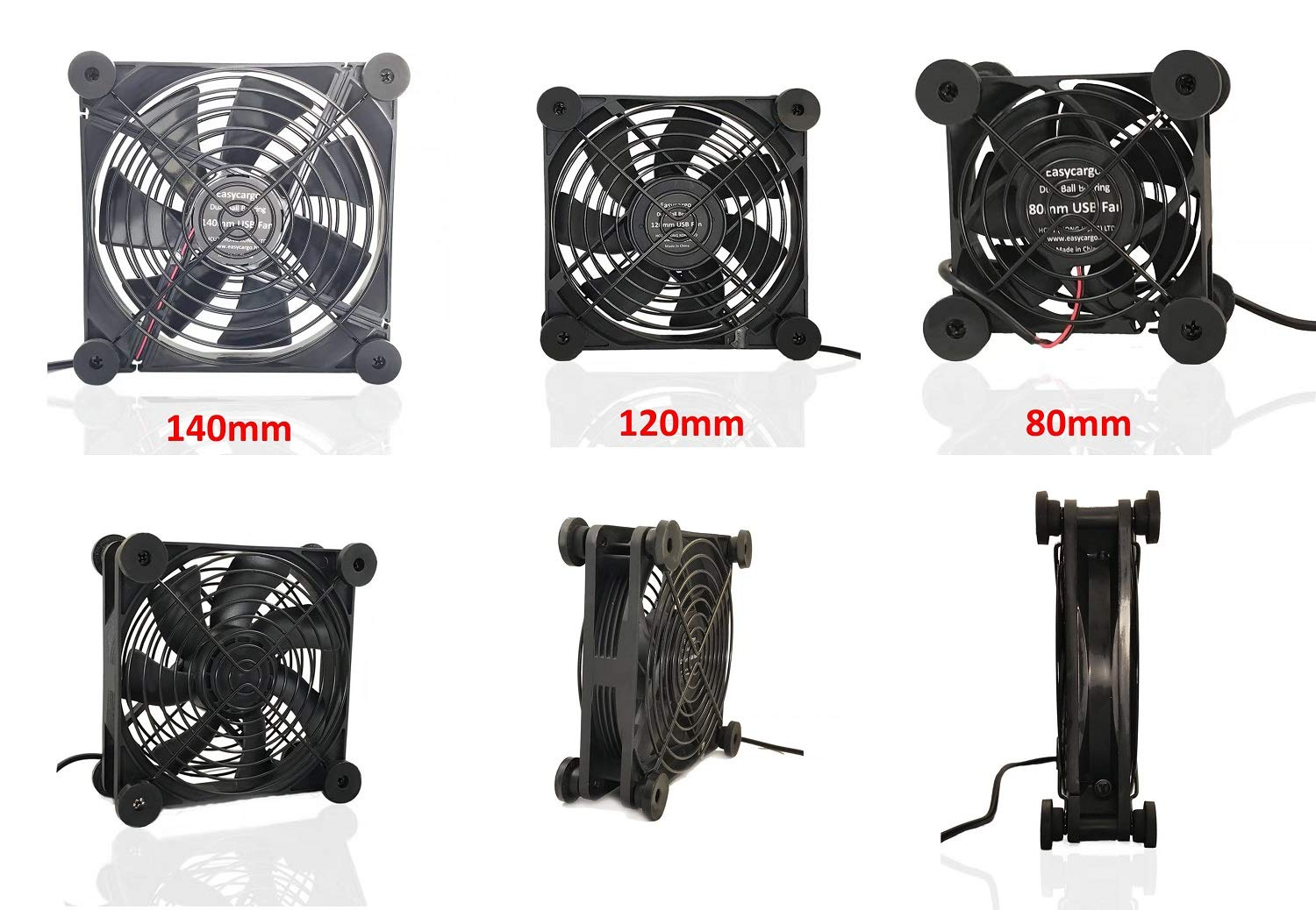 Easycargo Fan anti Vibration Pads, Fan Damper for Noise Reduction, Silicone Damper for Low Noise Fan 80Mm, 92Mm, 120Mm, 140Mm (Black 16-Pack) image number 3