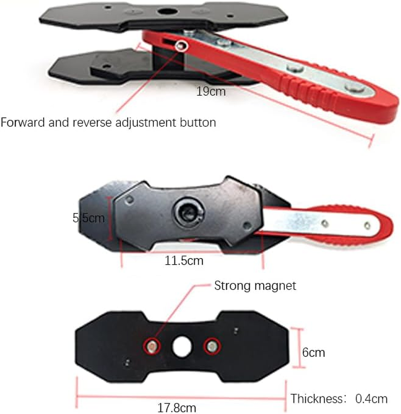 Ratcheting Caliper Piston Tool Set,Brake Caliper Press Tool Car Piston Spreader Pad 360 Degree Swing Ratchet Hand Wrench Expander for Single Twin Quad Disc Brake,Thickened Palm Surface image number 3