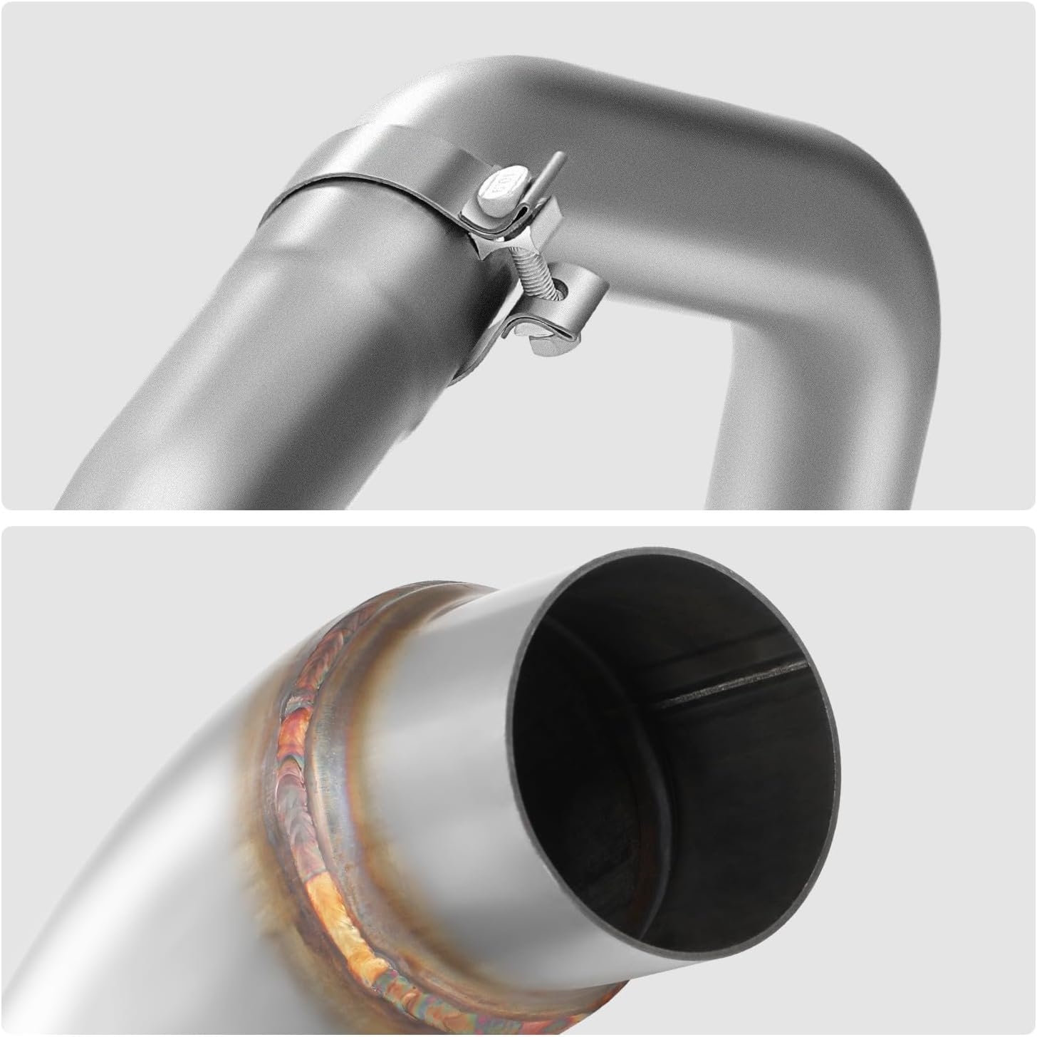 DNA MOTORING Axle-Back Exhaust System Compatible with 05-08 Chevy Corvette 6.0L 6.2L,Round Diagonal Rolled Muffler Tip,2.5" Inlet/3" Outlet, Aluminized Piping/Polished Tips CBE-MU-CCORVO5-60L image number 4