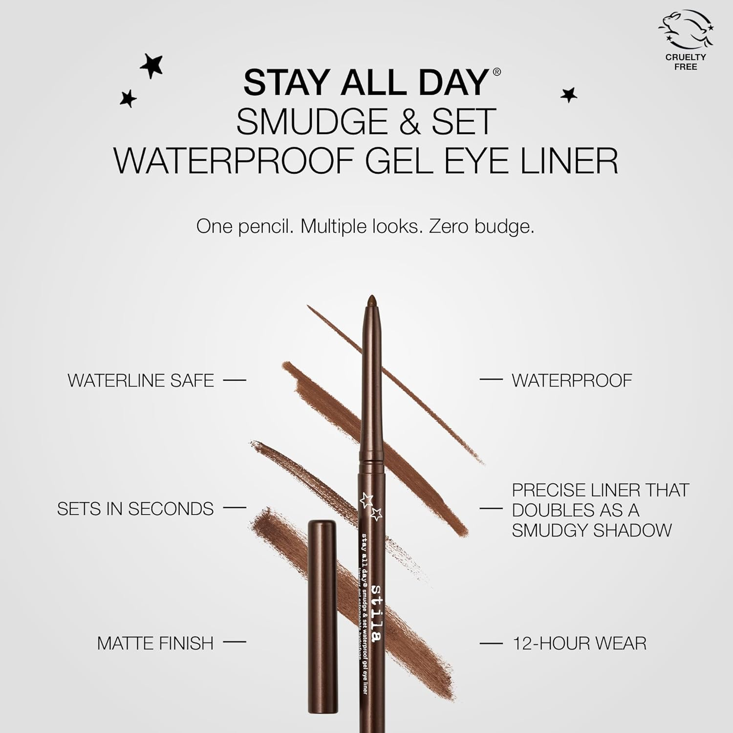 Stay All Day Smudge and Set Waterproof Gel Eye Liner - Espresso by Stila for Women - 0.012 Oz Eyeliner image number 3