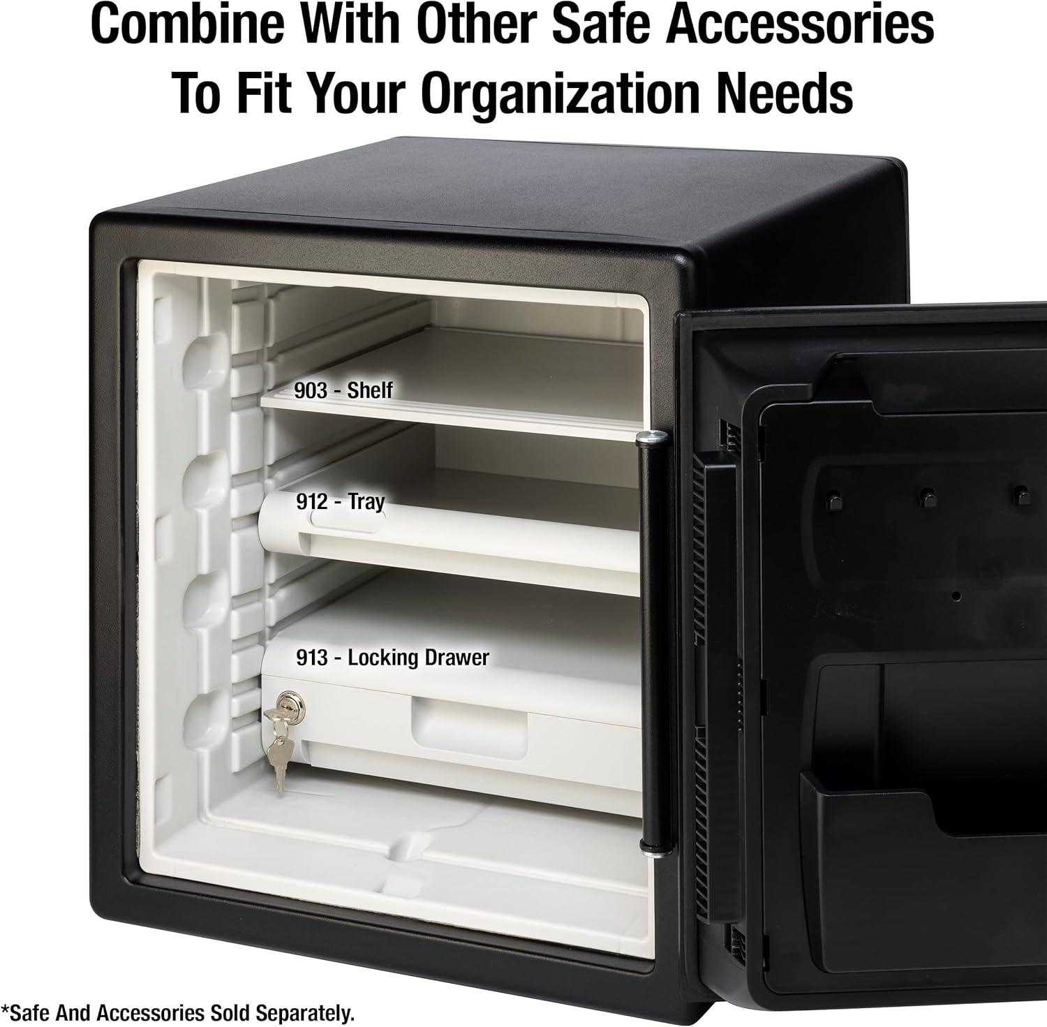 Sentrysafe Shelf Insert for SFW082 and SFW123 Fireproof and Waterproof Safes, Multi-Positional Safe Shelf Accessory for 0.8 and 1.2 Cubic Foot Safes, 903 image number 2