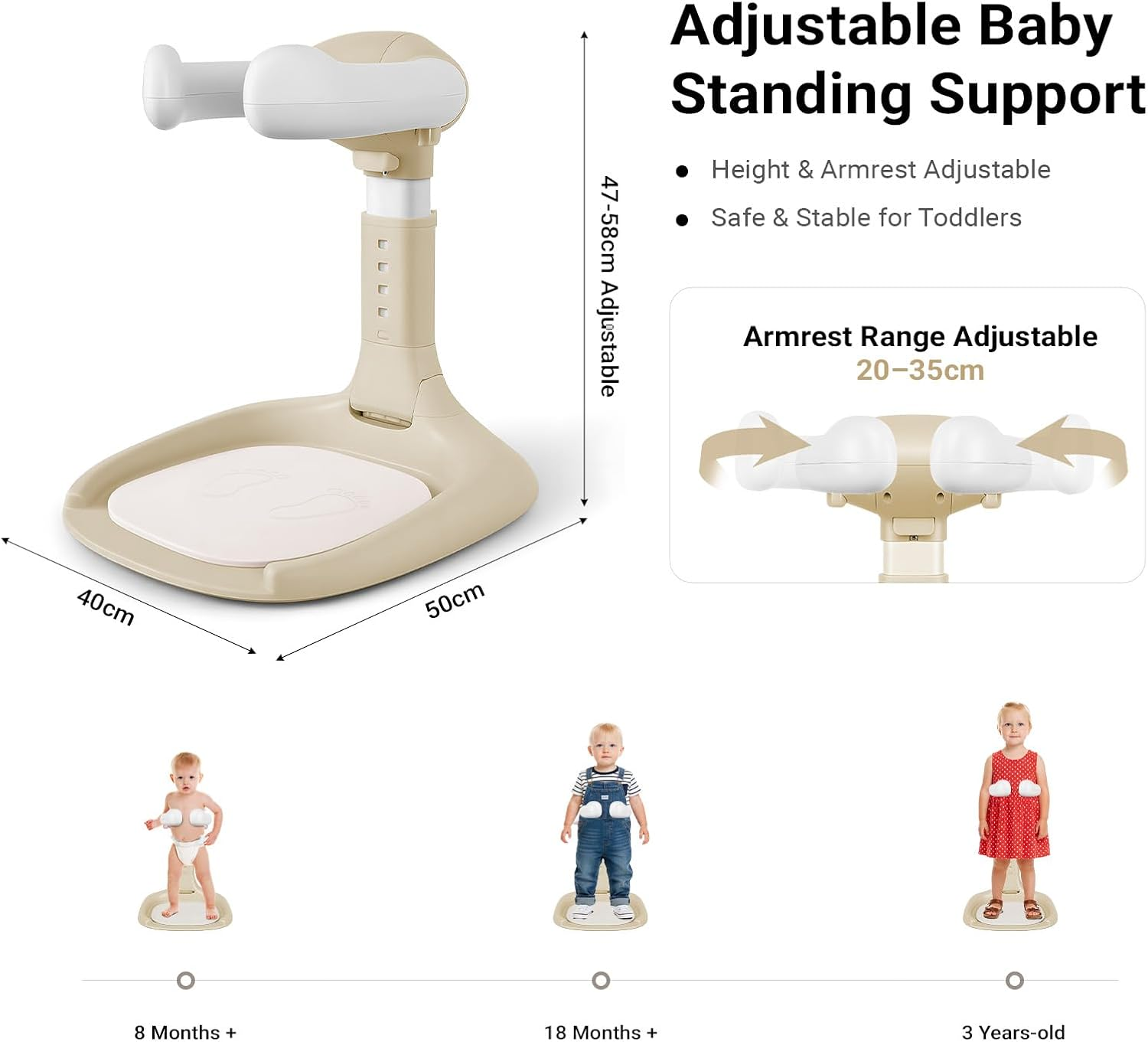 Adjustable Baby Bath Stand, Portable Foldable Shower Rack with Non-Slip Base, Stable & Convenient Design, No Assembly Needed (Yellow) - Grey image number 2