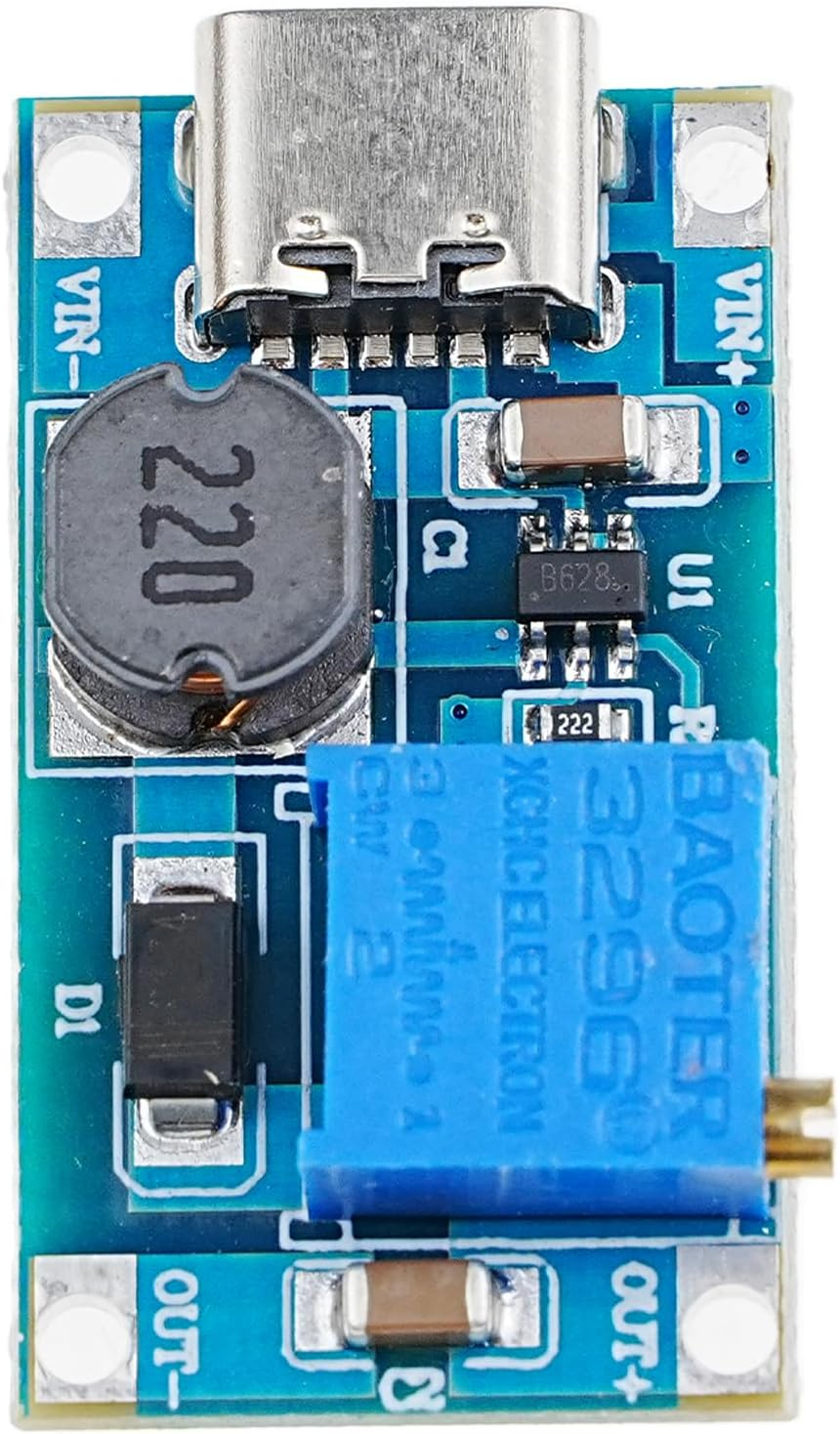 10Pcs Type-C MT3608 2A DC-DC Boost Converter Adjustable Module Voltage Regulator Board Input Voltage 2V-24V to 5V-28V Output Stabilized Booster (10Pcs Type-C Connector) image number 2
