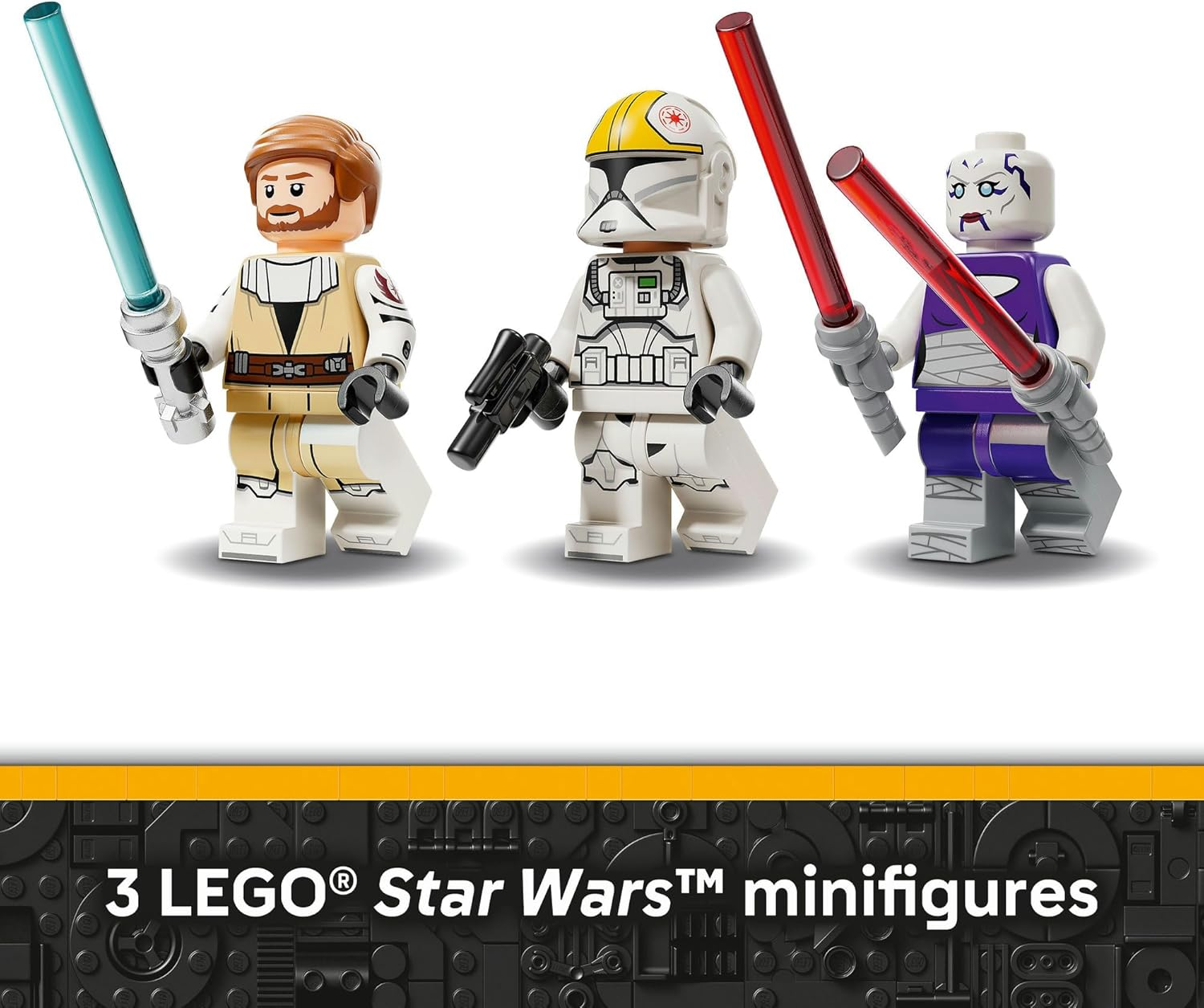 LEGO&reg; Star Wars: the Clone Wars&trade; V-19 Torrent Starfighter 75432 Vehicle Set, Building Toy for Kids, Buildable Starship, 3 Characters, Blue and Red Lightsabers&trade;, Toy Idea for Boys, Girls and Fans image number 2