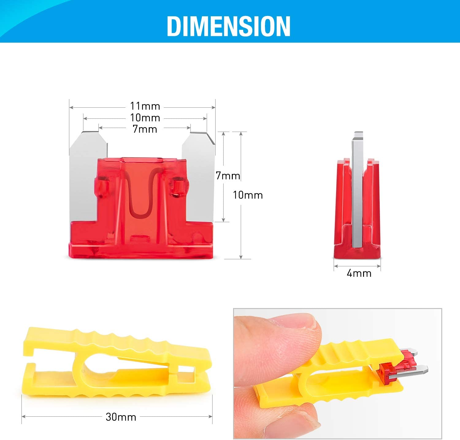 Nilight - 50014R 140Pcs Low Profile Mini Blade Fuse Assortment, 2A 3A 5A 7.5A 10A 15A 20A 25A 30A 35A 40A Mini Blade Fuses for Car Boat Truck SUV Automotive image number 5