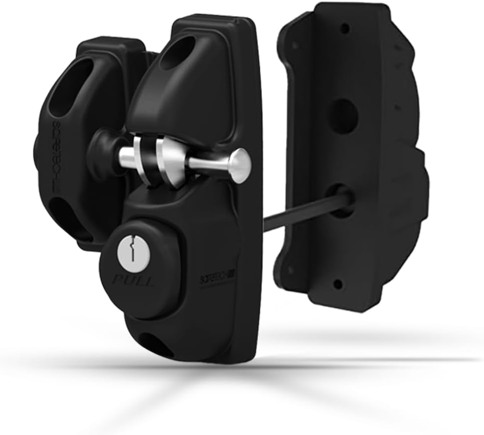 Safetech Hardware Romak Slv-Viper-X2 Double Sided Gravity Latch for Gate Black Polymer, Black image number 5