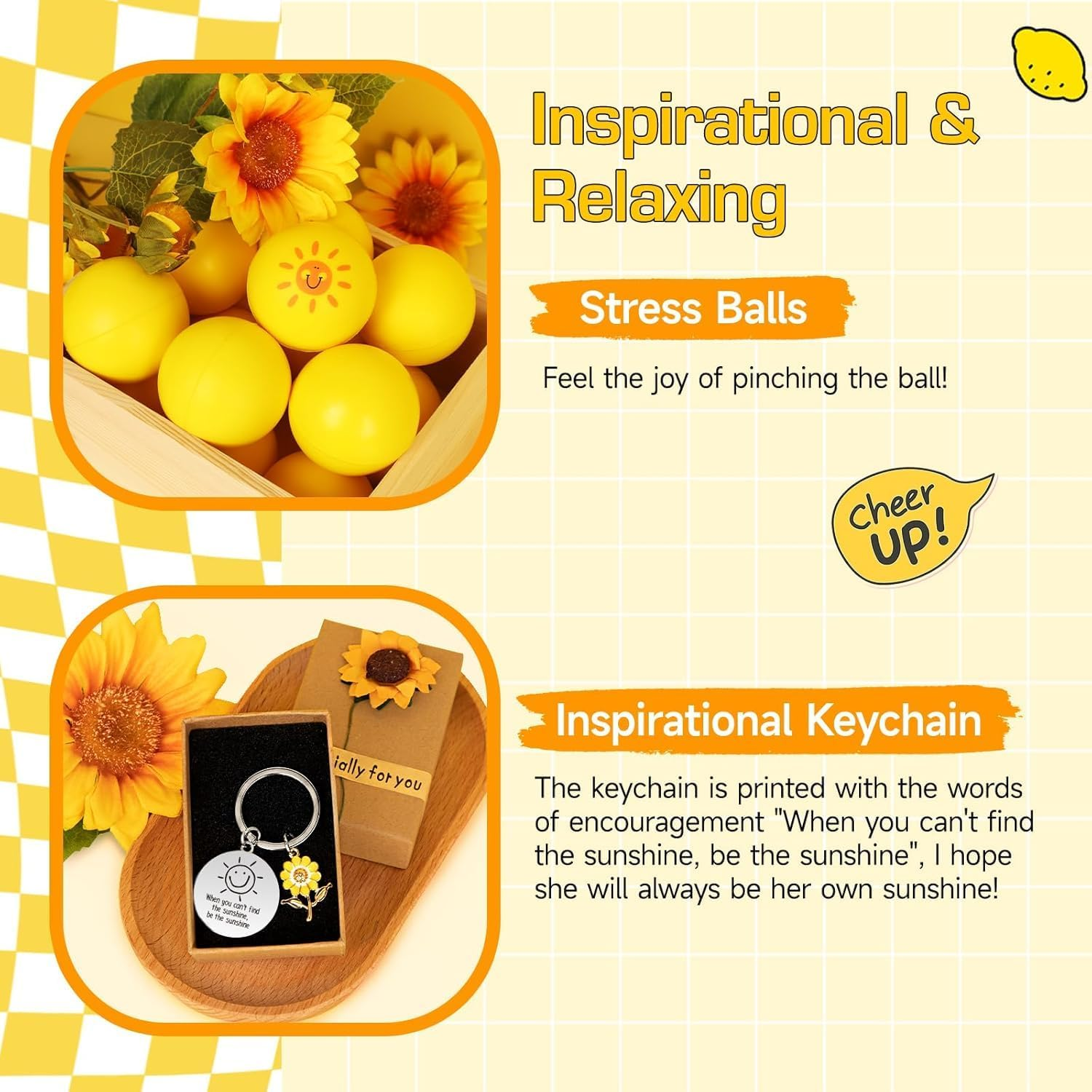 Birthday Gifts for Women &ndash; Sunshine Care Package Gift Hamper with 10 Thoughtful Items &ndash; Unique Gifts for Girl Friend, Cheer up & Self Care Box