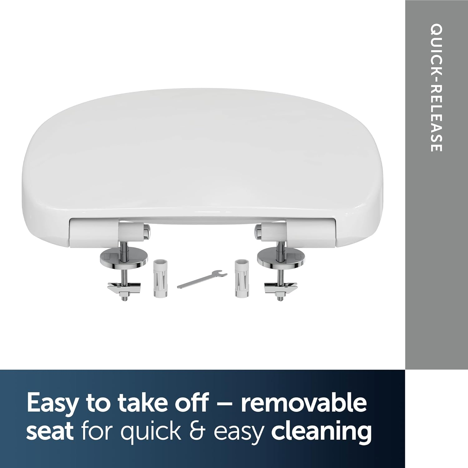 Toilet Seat - Ideal Standard Concept or Connect Soft Close Original Toilet Seat, E791701, White image number 2