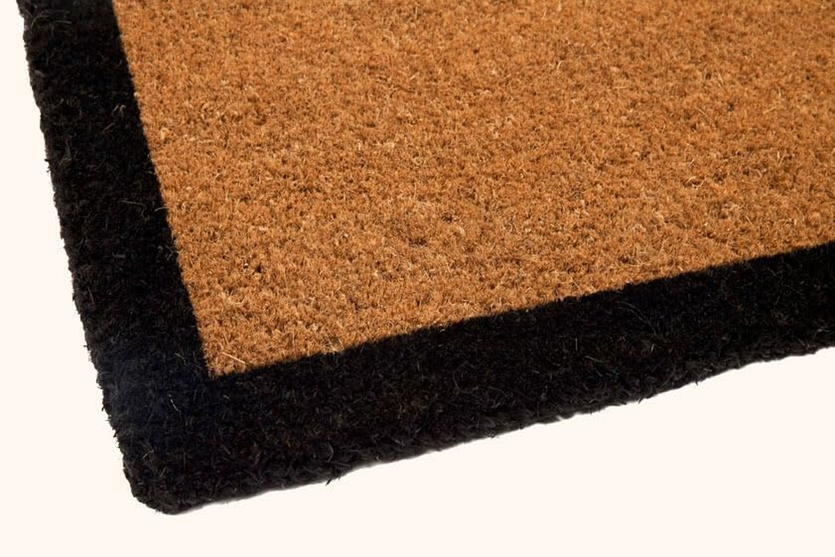 Natural Coir Doormat | Four Corners Black Border Thick Coir Doormat for Indoor and Outdoor Use (45 Cm X 75 Cm) image number 5