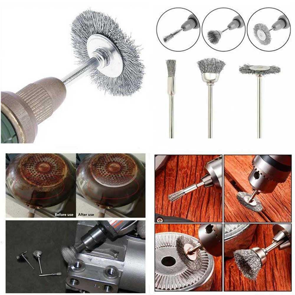 Stainless Steel Wire Brush Set for Dremel Tools 45 PCS image number 5