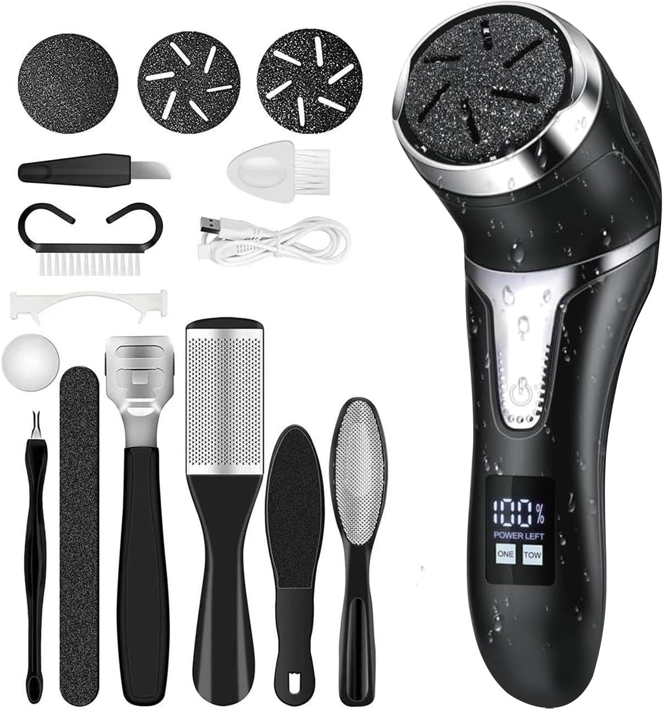 Eoixuqba Electric Foot File Manicure Pedicure Tool - Electric Foot Grinder - LED Display Professional Feet Tools for Dead, Hard Cracked Dry Skin image number 4