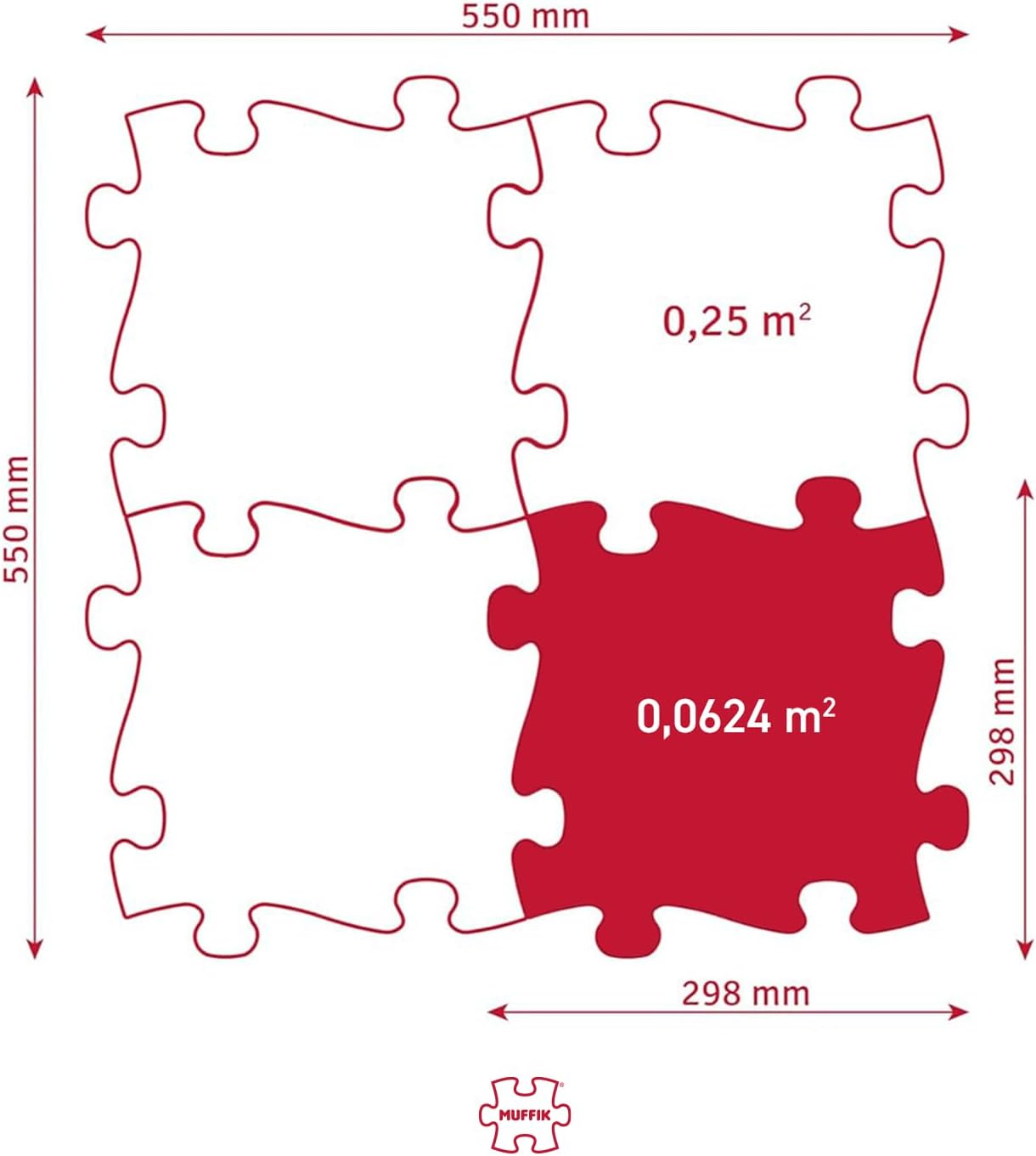 Muffik Family Starter Set - Sensory Mats - 4 Piece Set - Pastel image number 2