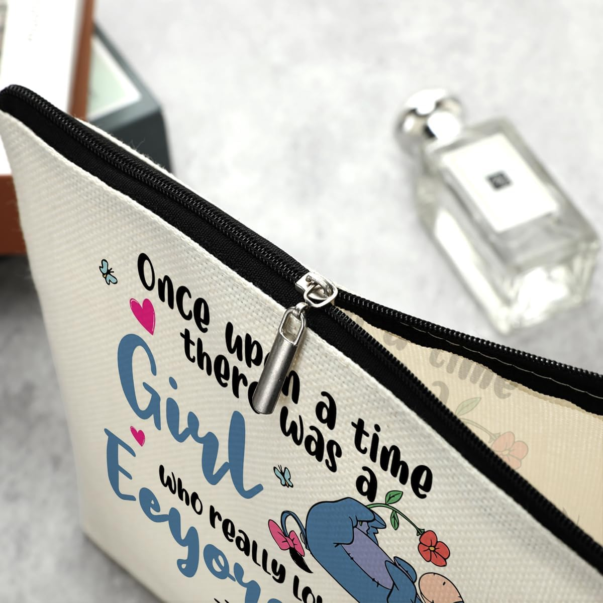 Decohim Cartoon Donkey Makeup Bag, Cosmetic Bag, Trip Toiletry Bag, Funny Cartoon Character Lover, Birthday Graduation Gifts for Women, Movie Fans, Sister, Female, 10X7 Inches, Polychrome235