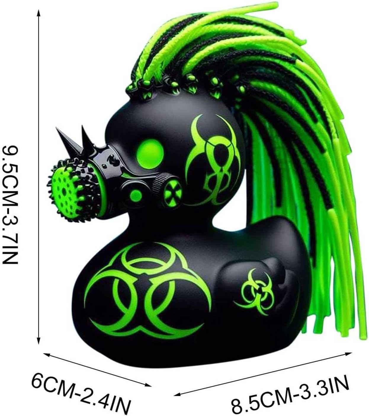 Goth Satanic Duck, Gothic Cyberpunk Resin Punk Ducks, Gothic Satan Duck Resin Statue, Novelty Rock Ducky Ornaments Halloween Decoration, Satanic Duck Gothic Gifts Home Bedroom Decor (Punk Duck) image number 4