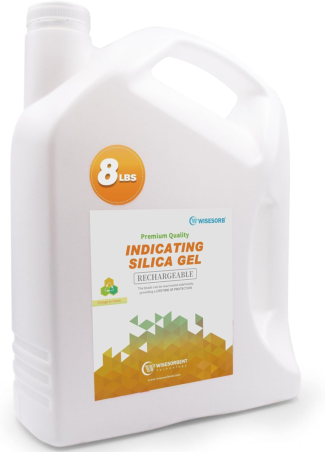 Wisesorb 8 LBS Indicating Silica Gel Beads (Orange to Green), Reusable Dessicant Dehumidifiers Desiccant Moisture Absorber - 16Lbs image number 7