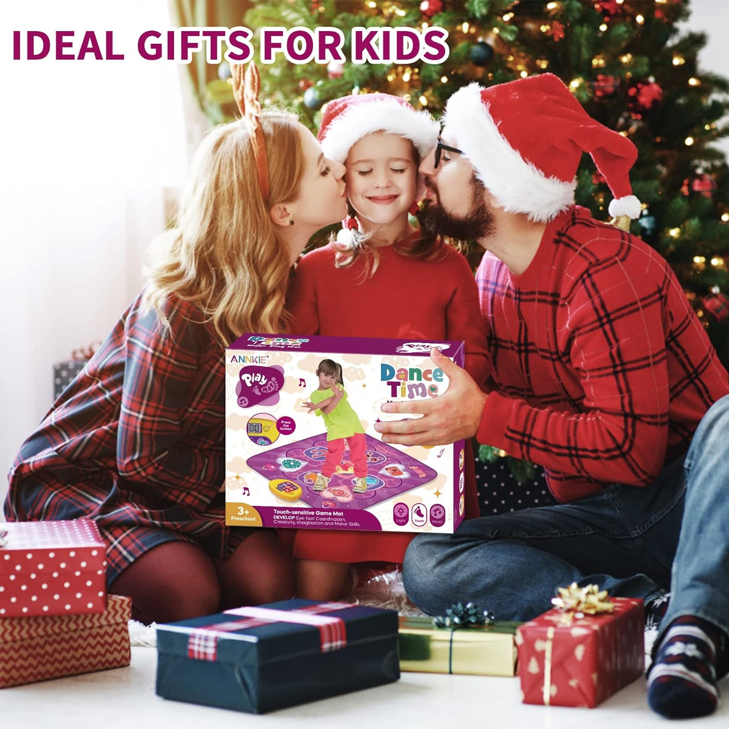 Dance Mat,Toys for 3 4 5 6 7+ Year Old Girls,Dance Mat for Kids,Electronic Music Dance Pad Toy with LED Lights,5 Game Modes Princess Dancing Mat,Birthday Xmas Gifts for Age 3-8 Year Old Girls image number 6