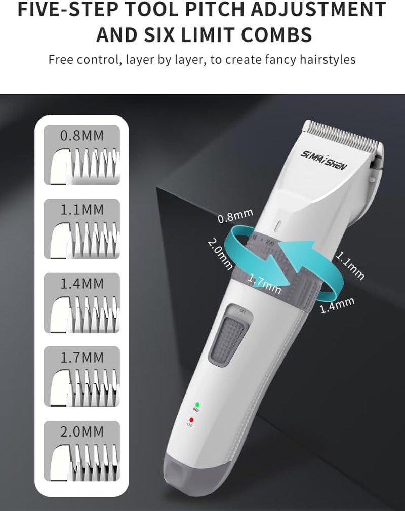 Dog Clippers, Pet Grooming Kit, IPX7 Dog Clippers Professional for Thick Hair, Low Noise Cordless Pet Hair Trimmers for Small and Large Dogs Cats image number 2