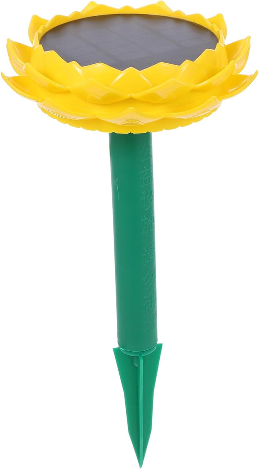 CIYODO Portable Solar Powered Speaker Waterproof Outdoor Wireless Speaker Lotus Design Music Player Function for Garden Courtyard Use