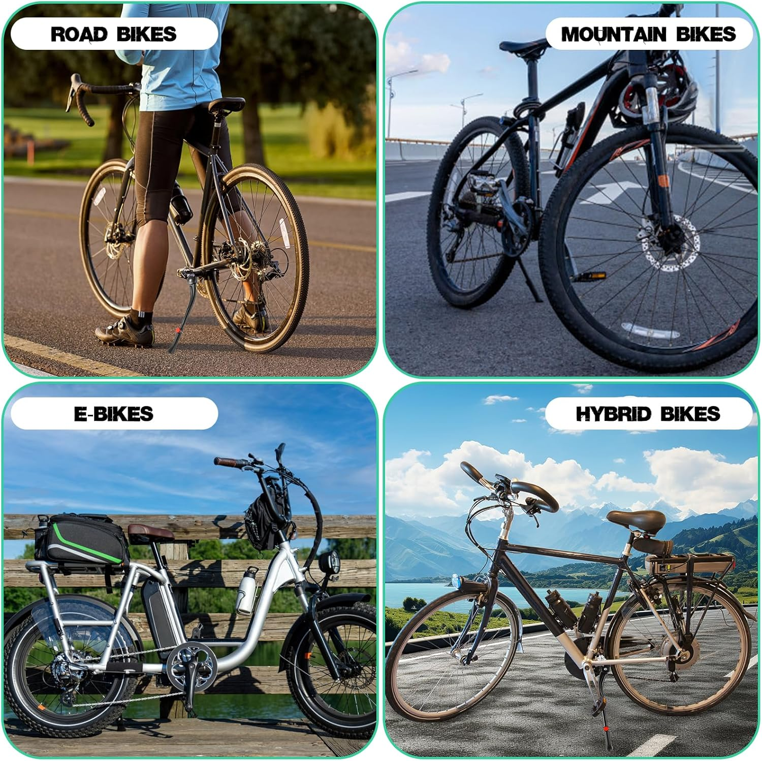 SPICIMOMO Bike Kickstand for 24-29 Inch Bicycles, Aluminum Alloy Adjustable Bike Stand with Button-Style Latch, Suitable for Mountain Bike, Road Bike, Hybrid Bike image number 4